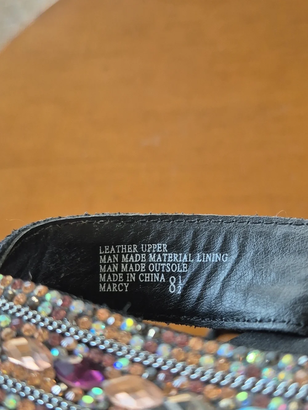 Yellowbox Crystal Embellished Black Women's Platform Flip Flops - Sz 8.5 - Picture 6 of 10